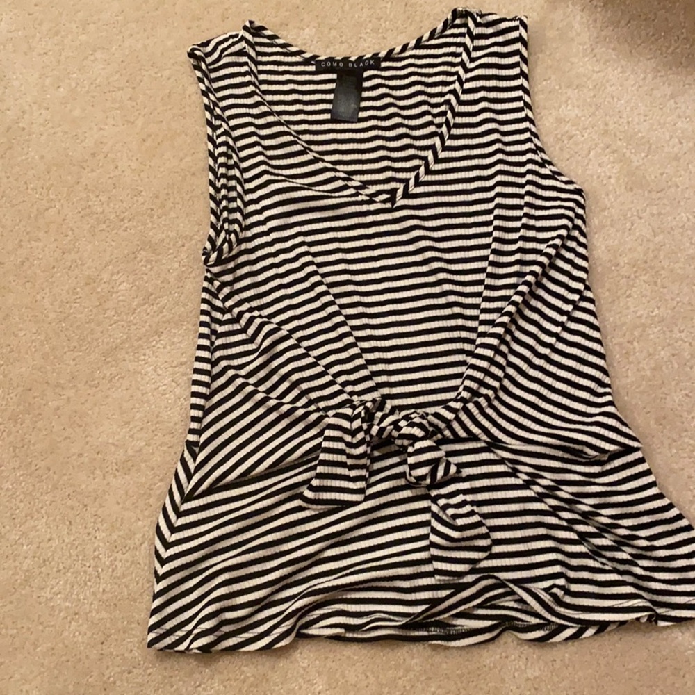 black and white tank in medium